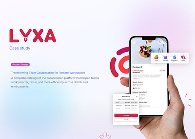 Lyxa Case study app case study deliver app delivery design figma illustration mobile ui uiux ux web design