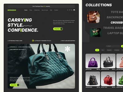 👜 MODABAG – Modern eCommerce Landing Page UI 2025trends bagstore bestdesigner creativedesign ecommercedesign fashionwebsite homepage landingpagedesign minimaldesign moderndesign productdesign topdesigner trendingdesign uiux userinterface userinterfacedesign ux visualdesign webdesign websitedeisgn
