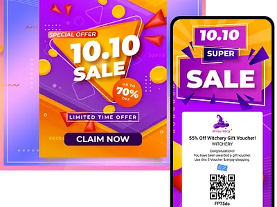 Digital campaign for 10:10 special sale branding customer engagement digital voucher evoucher gamification gift voucher reward management vouchermatic