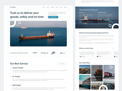 ShipSafe 🚚💨 | Cargo Shipping Landing Page 2023 app branding cargo courier delivery design designer graphic design mobileapp popular product product design shipping ui uiux uiuxdesign ux webdesign website