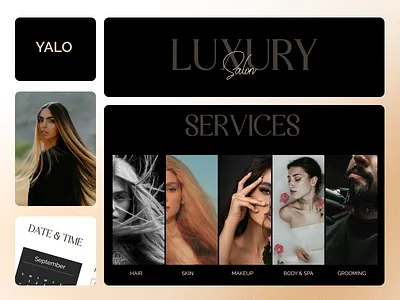 Luxury Salon Website 3d animation branding ui