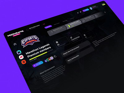Crypto Gaming Platform Dashboard esports