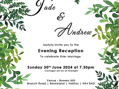 Wedding Invite design graphic graphic design illustration personalised photoshop