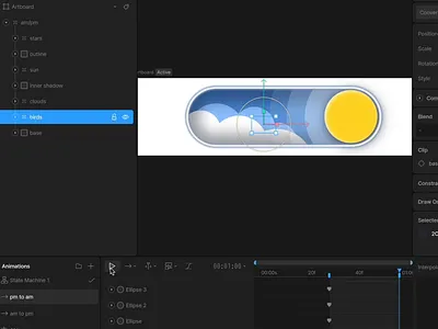 Interactive Button Animation in Rive 2d animation app interactive interactive button motion design motion graphics rive website