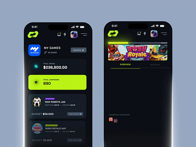 Campaign Builder app application analytic brands campaign fans game gamification saas statistic