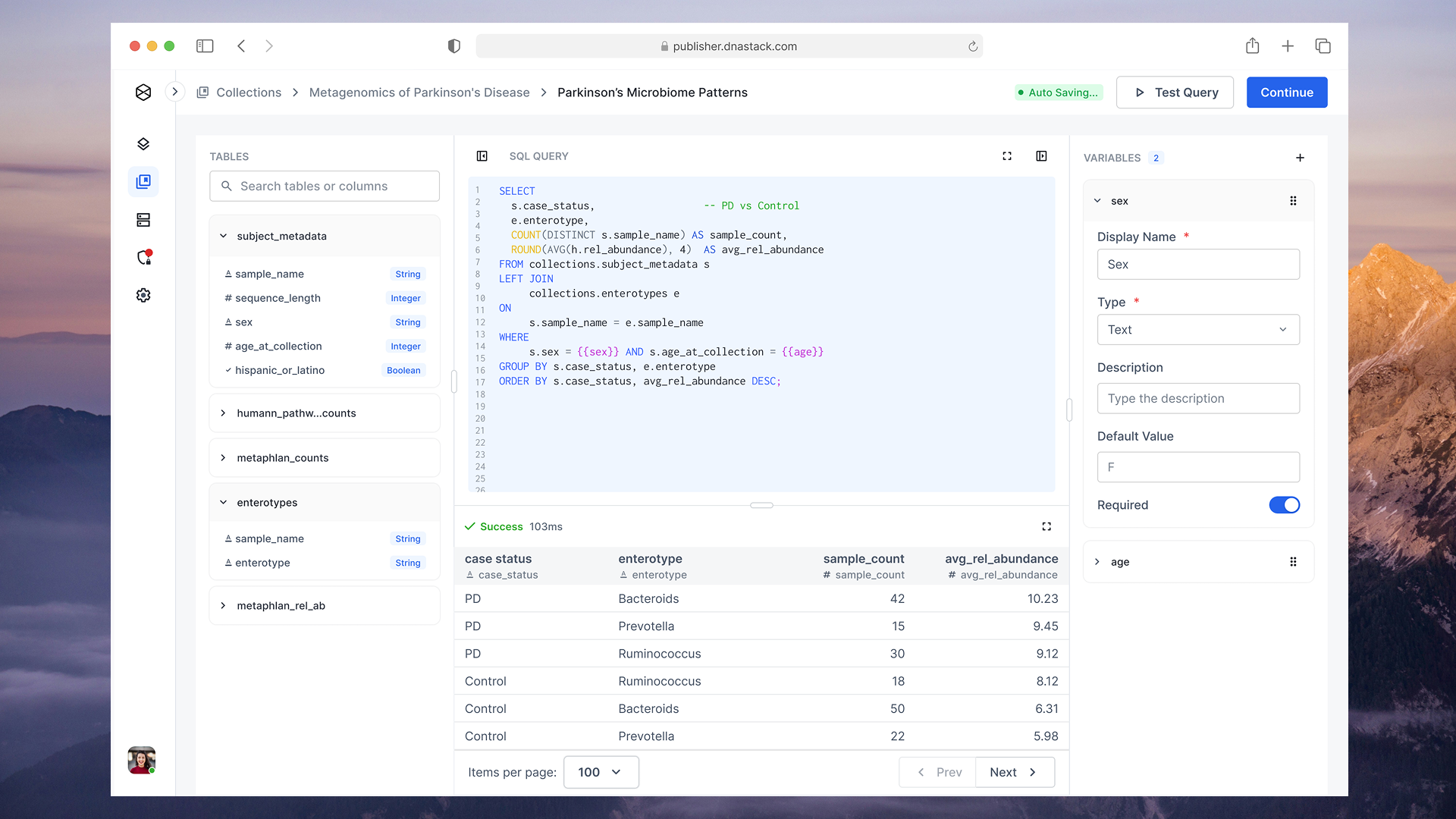 SQL query builder - interaction design figma interaction design interface prototype sql editor ui ux design visual design