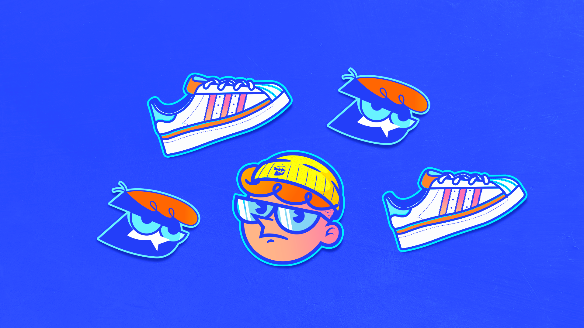 adidexter adidas cartoo cartoon network character design cn dexter illustration shoes