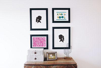 Gallery Wall design prints silhouettes wall art