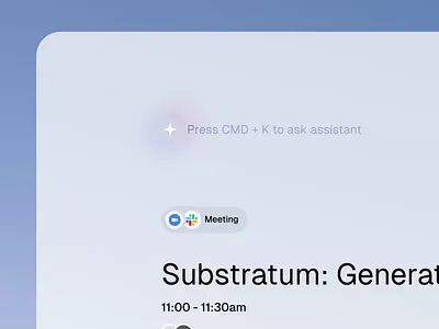 AI Assistant for Focused Work ai ai assistant animation app artificial intelligence assistant calendar chatgpt dashboard deepseek design gemini interaction meeting productivity saas task management ui web web app