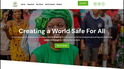 Ola Coker Foundation graphic design ui web design