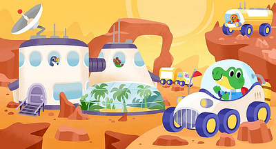 Greetings from Mars 3d animation app branding design flat graphic design icon illustration illustrator logo minimal motion graphics typography ui ux vector web web design website