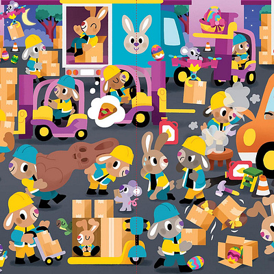 Bunny warehouse 3d animation app branding design flat graphic design icon illustration illustrator logo minimal motion graphics typography ui ux vector web web design website
