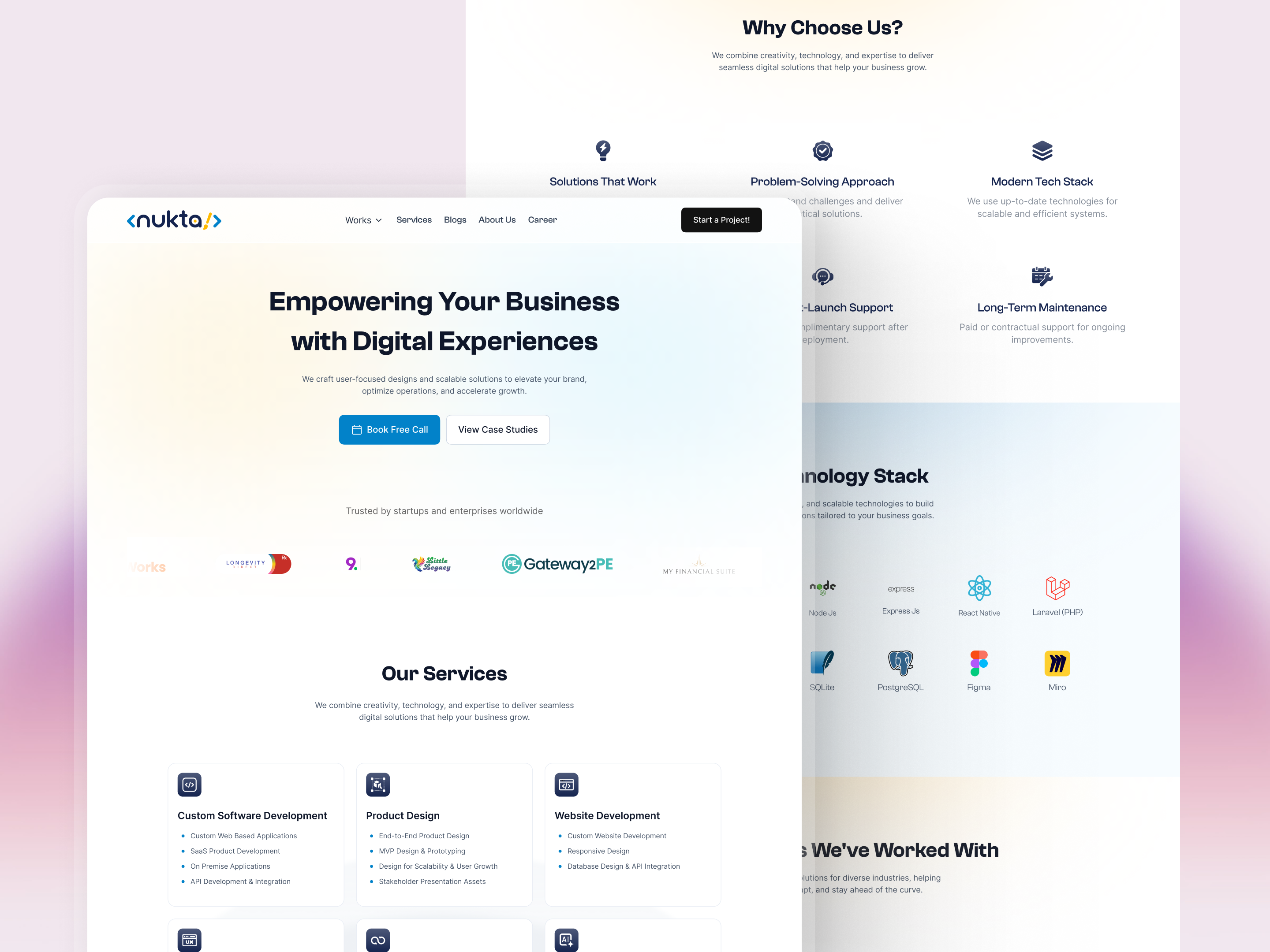 Example of Agency Website UI/UX Design
