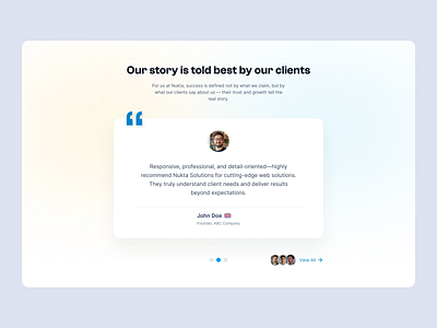 Testimonial Page UI/UX Design testimonial page uiux design
