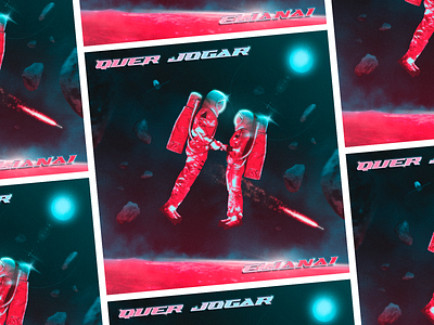 Music cover: Quer jogar - Elianai astronaut brazil cover cover art graphic design hip hop music music cover photoshop spotify trap