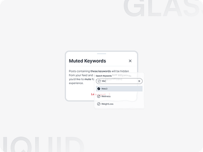 Keywords & Search Interface ai contentcustomization contentfilter design feedcustomization interactiondesign keywordsearch mutedkeywords searchbardesign searchui ui user experience userpreferences ux uxfilters uxui