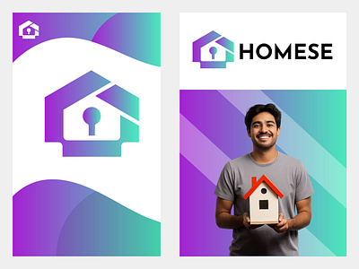 Homese, Home Security Logo home automation home monitoring home security logo logobranda modern security property safety protection real estate logo safe home security security system smart home smart lock