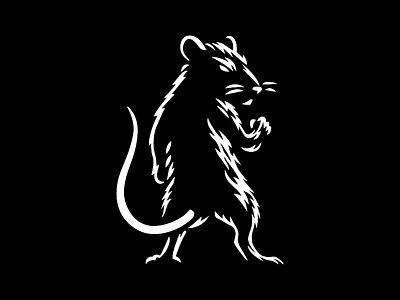 Danger RAT - engraving Logo animal brand branding danger dark engraving for sale illustration logo mark nagual design predator rat