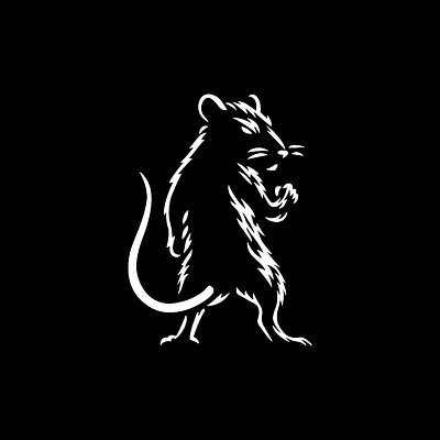 Danger RAT - engraving Logo animal brand branding danger dark engraving for sale illustration logo mark nagual design predator rat