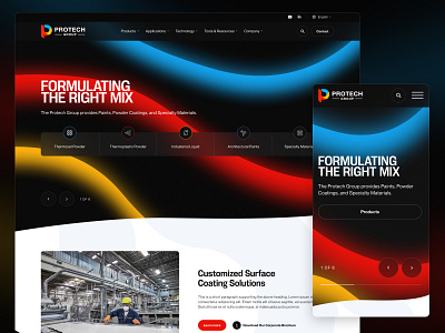 Protech Group ui design web design