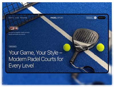 Padel Sport Website activity fitness health healthtech landing page website