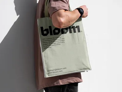Bloom Identity apparel branding canvas bag design download identity logo mockup mockups outdoor premium psd shadow template typography