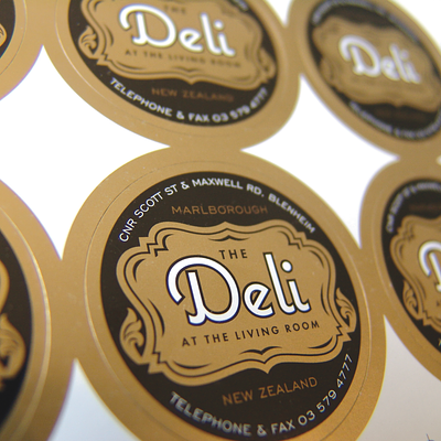 The Deli branding deli delicatessan labels logo packaging stckers