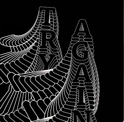 Try Again • Cavalry Exploration animation art direction cavalry motion design motion graphics typography