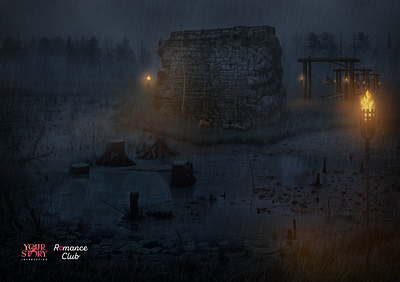 Фон для истории Дракула — Полоса препятствий app branding design graphic design illustration logo typography ui vector