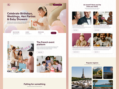 Event Celebration Landing Page birthdayevents eventdesign eventmanagement eventwebsite landingpage landingpagedesign partyplannerdesign uiuxdesign websitedesign websitelaunchcelebration