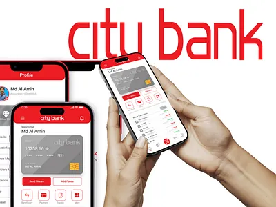 CityTouch – Mobile Banking App Redesign (Concept) adobe app redesign bento branding card case design figma fintech portfolio study ui ux xd