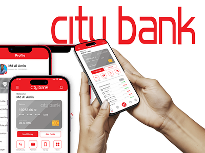 CityTouch – Mobile Banking App Redesign (Concept) adobe app redesign bento branding card case design figma fintech portfolio study ui ux xd