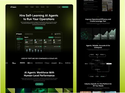 Beam Landing page Design ai landign page beam landing page figma landing page landing page ui design uiux
