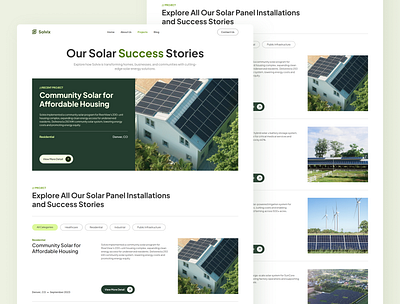 Solvix Project Page – Solar Webflow clean energy digital design ecofriendly figma green energy innovation renewable energy solar energy sustainability ui design ui inspiration ui showcase ui trends ux design webflow website