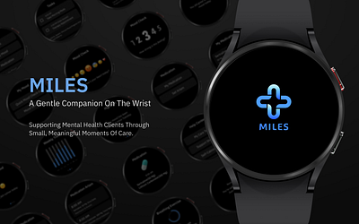 Miles – Mental Health Smartwatch & Mobile App UX Case Study app design design system hospital medical smartwatch ui ux