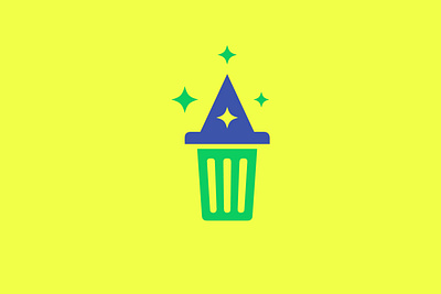 Magic Trash Logo branding design flat graphic design illustration logo minimal vector