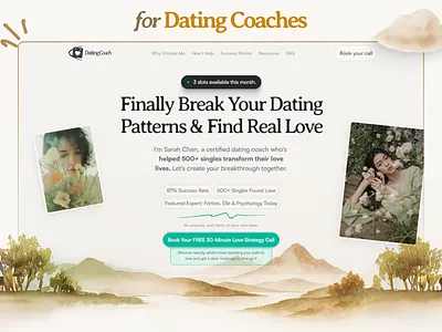 DatingCoach – Framer Landing Page Template clean