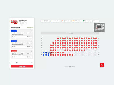 Enigoo: ticketing management app animation choose a seat seating ticketing platform tickets
