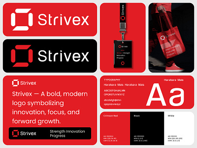 Strivex Logo Branding Design abstract logo brand brand identity branding design fintech logo futuristic logo identity innovative logo lettermark logo logotype minimalist logo modern logo s visual identity