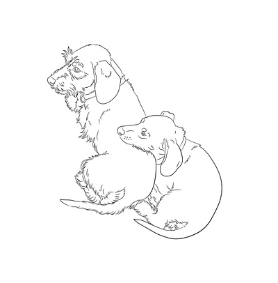 Dog Minimalistic line art illustration illustration art ink line art logo one line one line art tattoo vector