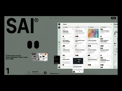 SAI® AI Work OS ∞scroll ai book chat dashboard data design illustration interface manager os simpl slide web work