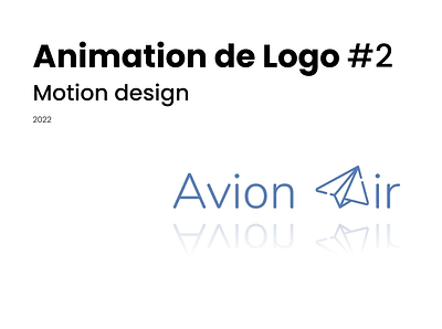 Logo animation - Avion Air after effects animated logo logo motion design