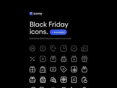 Free Black Friday Icons banner