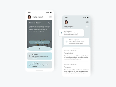 Prayers Mobile App - UI Concept app design ui