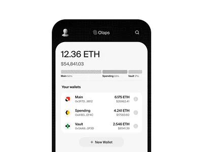 Ethereum Wallet UI animation create flow crypto wallet dashboard data visualization ethereum fintech mobile wallet web3