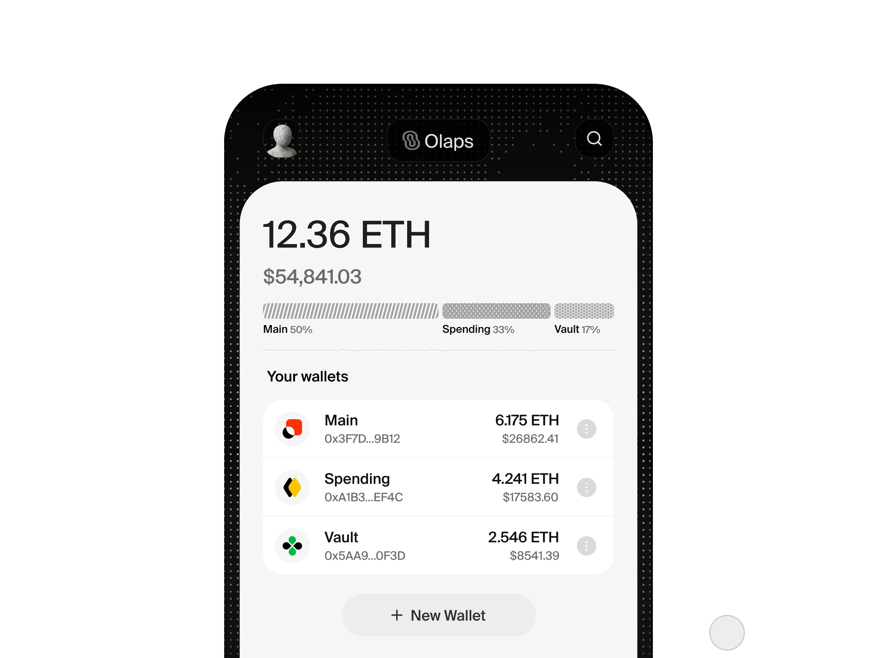 Ethereum Wallet UI by Yuri Gokoryan on Dribbble