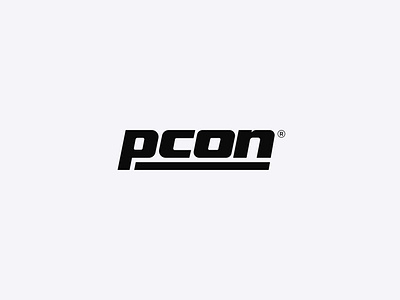 Pcon — Sports Brand Logo Design abstract logo bold logo brand identity branding clean creative logo graphic design lettermark logo logo designer logo inspiration logomark minimalistic logo modern logo professional sports brand sports logo typography visual identity wordmark