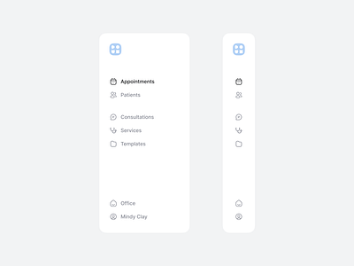 Side navigation for OpReady interface menu minimalism nav navigation platform product saas service ui