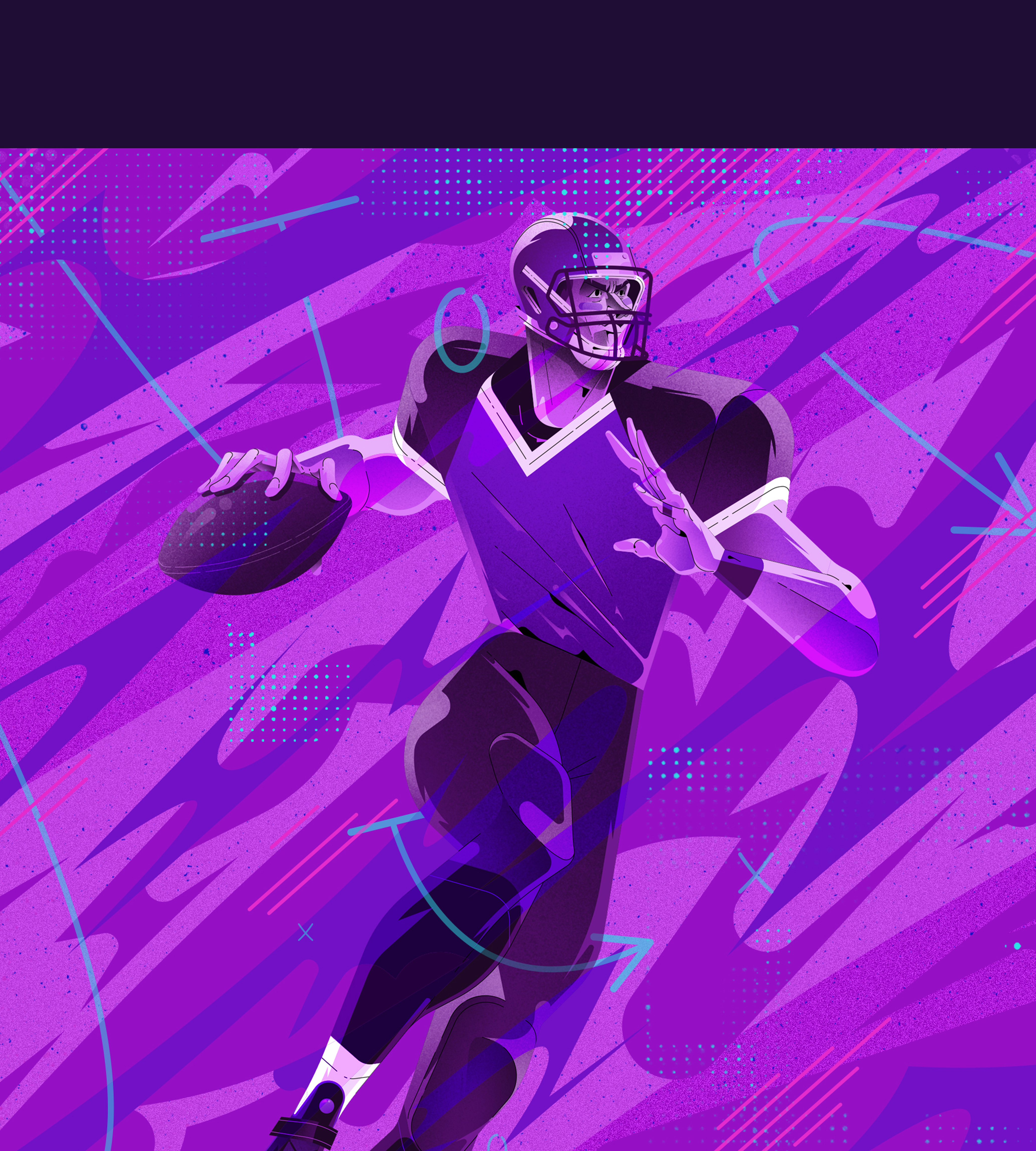 Betr - Fantasy & Sportsbook. art art direction branding character design design digital illustration editing editorial fantasy graphic design illustration illustrator mobile app nfl sport usa