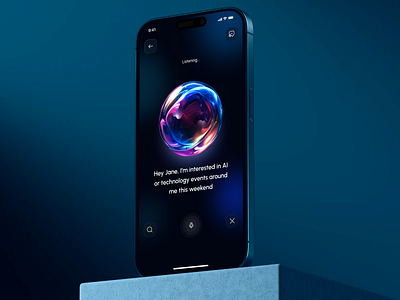 AI Voice Assistant – Smart Conversation ai ai assistant ai bot ai chat bot ai tools aiapp best ui chat chat bot interface chat platform chatui ios masud rana palash messaging app mobile mobile app ui ux design uxui voice interface voiceassistant